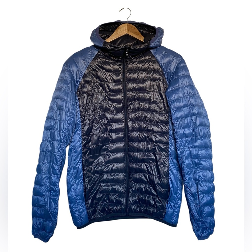 Uniqlo Ultra Light Down Puffer Jacket - Colorblock Blue - Mens Size Small